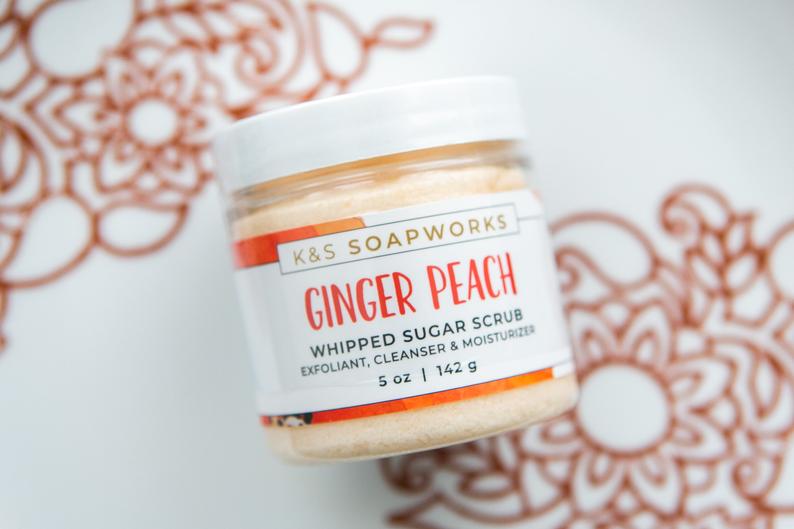 K&S soapworks ginger peach sugar scrub